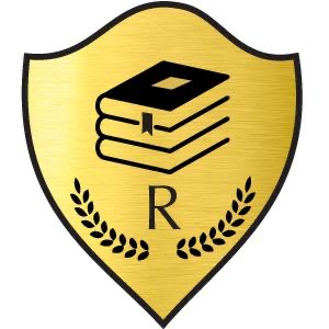 Royal Academy gold shield logo with books and the letter R.